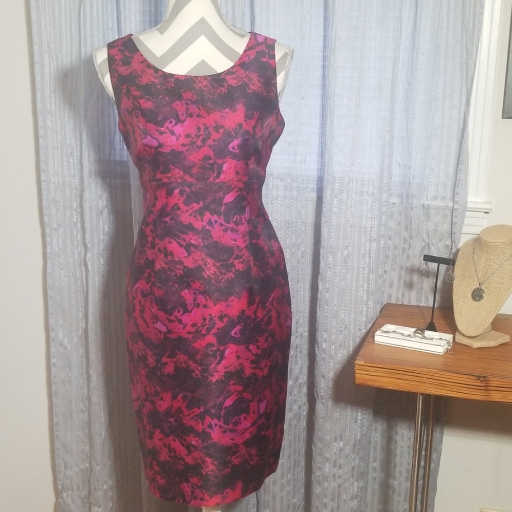 Kasper Berry Multi dress with marcasite jewelry